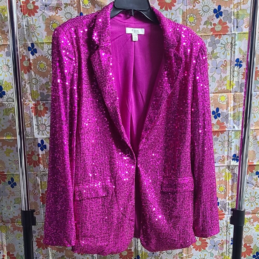 Sparkly Pink Sequin Blazer
